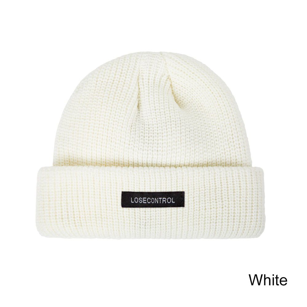 IWINTER Men Knitted Hat Beanie Solid Cap Retro Ribbed Cuffed Short Melon Hat Skullies Beanies Winter Hat Skullcap