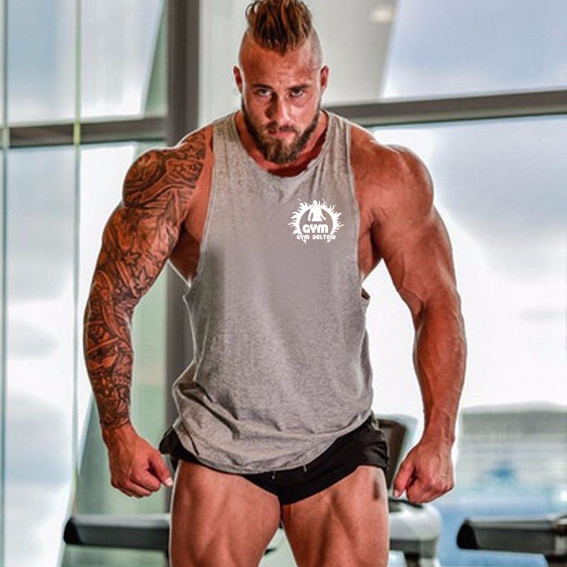 Workout Clothing Fitness Top Men Gym TaTop Mens Bodybuilding Brand Vest Muscle Sleeveless Singlets Fashion Srts Shirt M-3XL