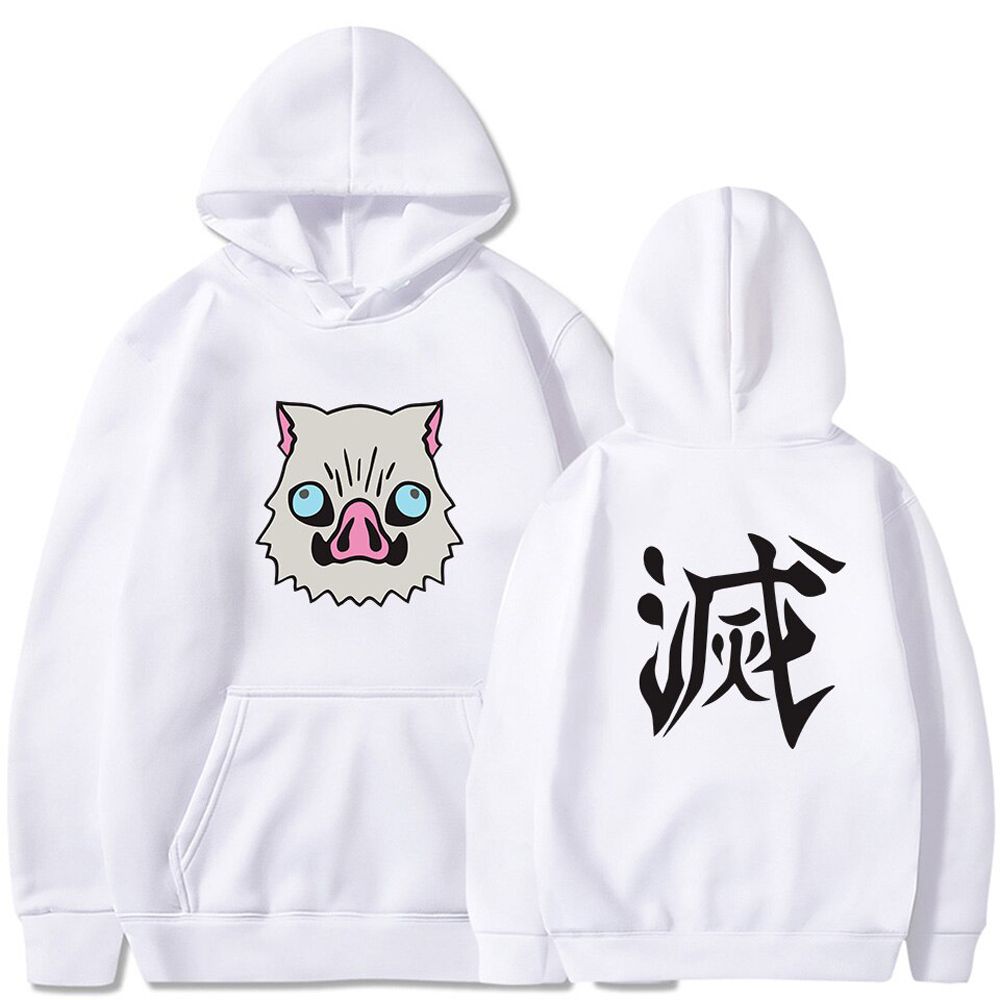Japanses Anime Demon Slayer Tanjiro Nezuko Zenitsu Inosuke Costume Hoodies Harajuku Pullover Fleece Sweatshirt Sudadera