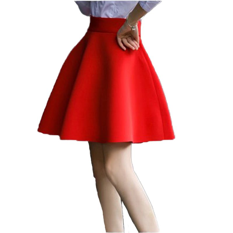 XS-5XL Plus Size  Skirt Women Solid Thick Tutu Skirts High Waist Flared Super Mini Skater Super Short Skirt 0804-30