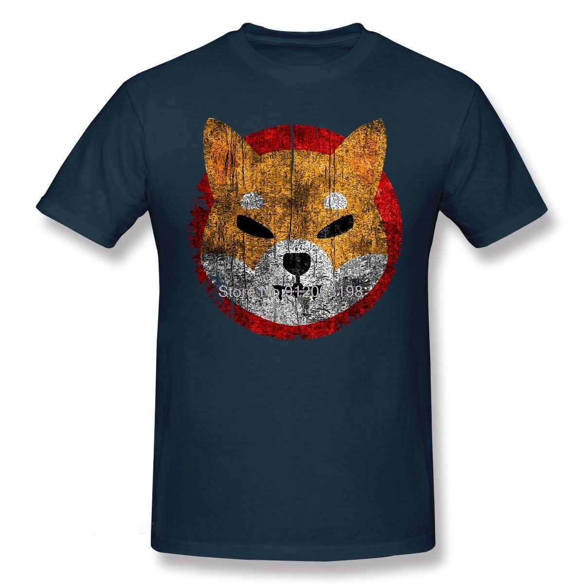 Men Shib  Shiba Crypto Doge er Black T-Shirt Shiba Inu  Cool TShirt Pure Cotton Tees Harajuku Shirt