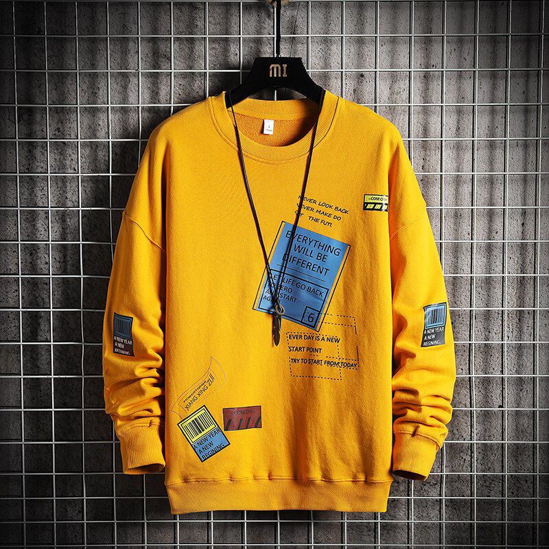 Autumn Spring Hoodies Sweatshirt Mens Black We  Hop Punk Pullover Streetwear Casual Fashion Clothes Plus OVERSize 5XL