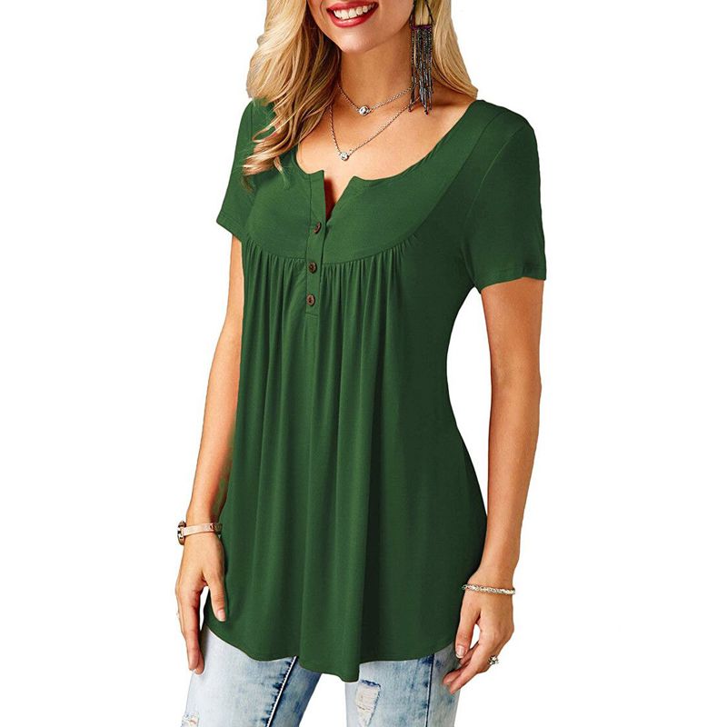 Casual 2021 Summer Women Loose T-Shirt Short Sleeve Tops Ladies Solid Tee Plus Size S-5XL Ladies Tee Top T-Shirts Clothes