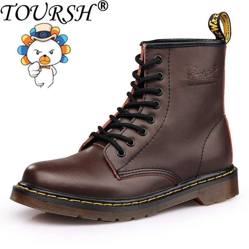 PU Leather Men Boots Spring Autumn And Winter Man Shoes Ankle Boot Men's Snow Shoe Work Plus