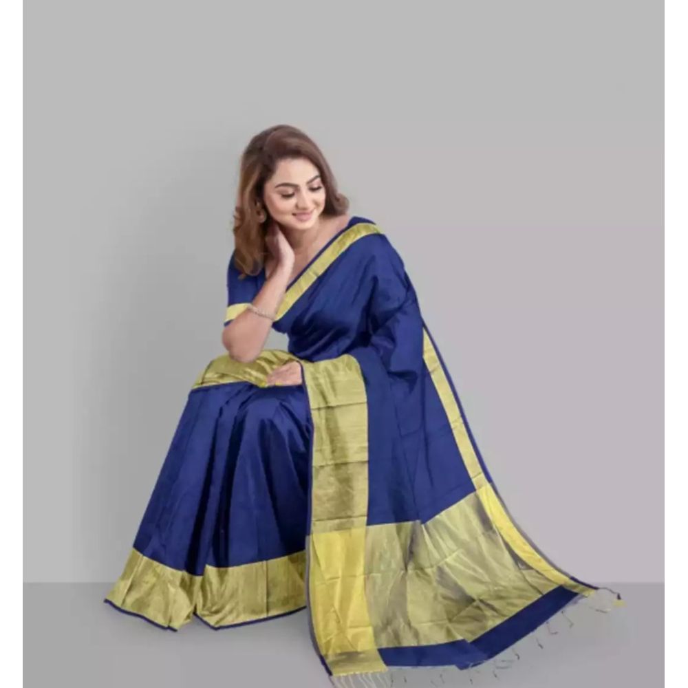 Multicolor half silk saree for women with Tangail saree