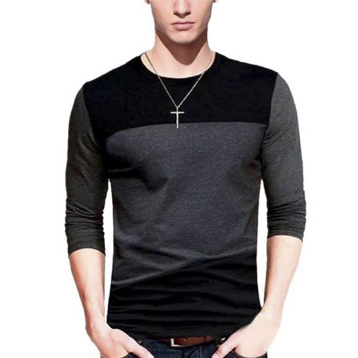 Black & Ass Cotton Full Sleeve Casual T-shirt For Men - T Shirt For Man - T Shirt For Man - T Shirt - T Shirt For Man - T Shirt