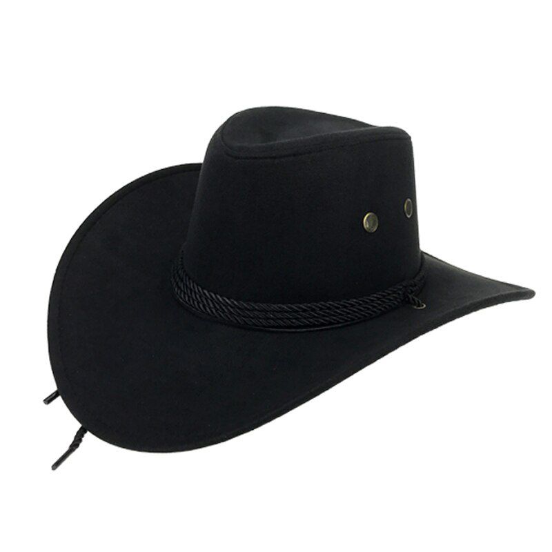 Cowgirl Sun Faux Leather Cowboy Hat Men and Women Travel Caps Fashion Hats Chapeu Cowboy 9 colors YY0270