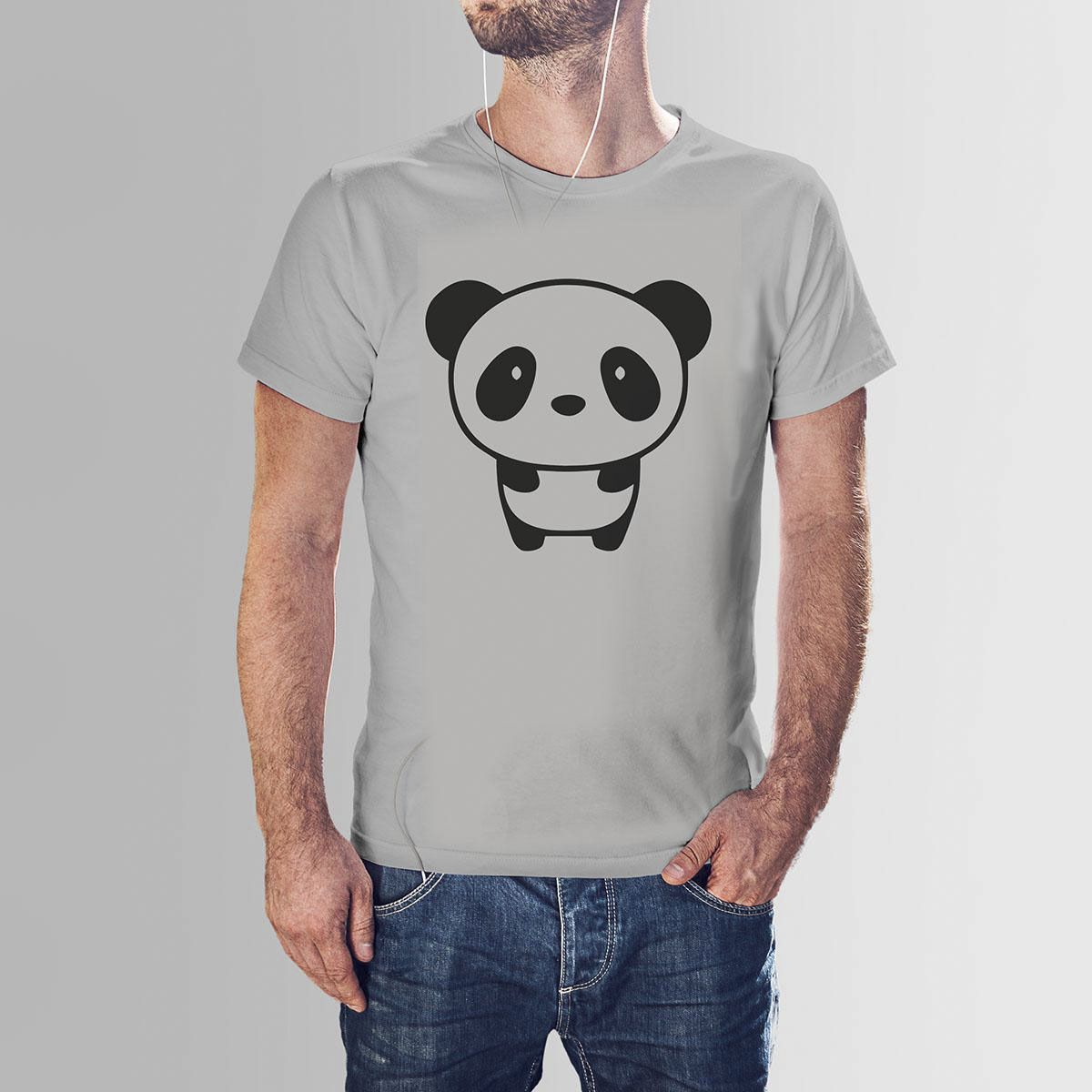Ash Cotton Sad Panda HNH  T-shirt For Men