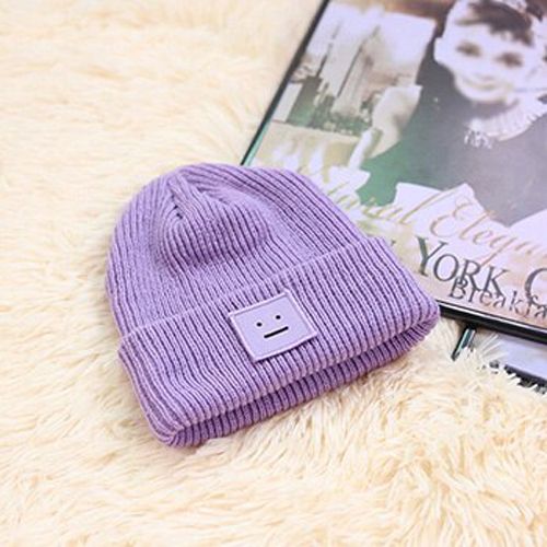 Fashion Knitted Hat Steeple Winter Cute Smile Cap Women And Men Cozy For Daily Collocation Lovely Beanies Hats
