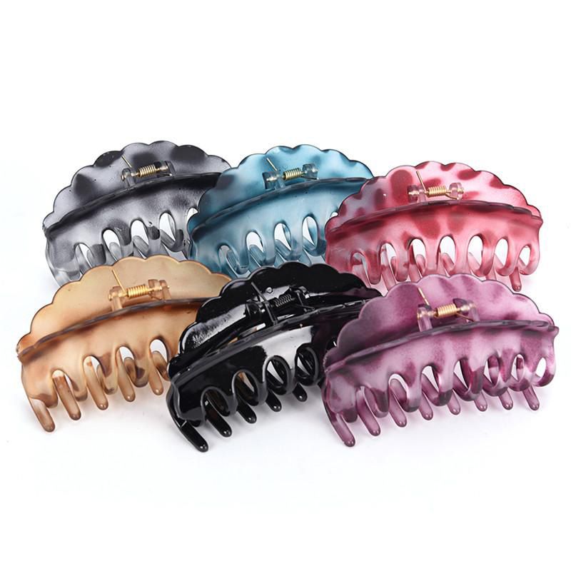 【BestGO】Leopard Women Elegant Crystal Hair Clip  Hairpin Claw Clamp Headwear