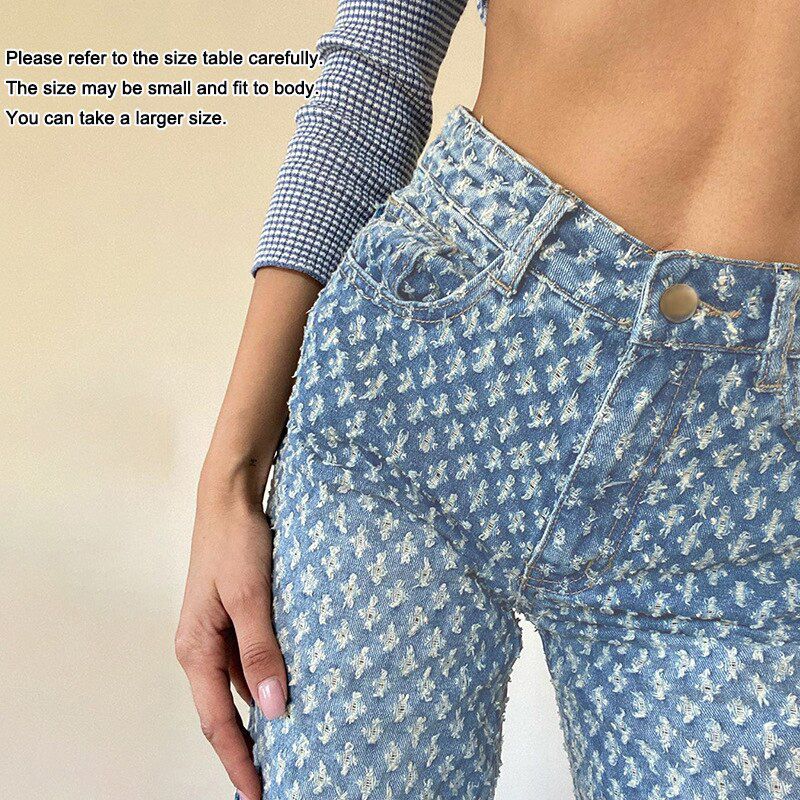 Vintage Pants Women Trousers Ripped Baggy Boyfriend Jeans Women Summer Distressed Egirl Wide Leg Denim Pants