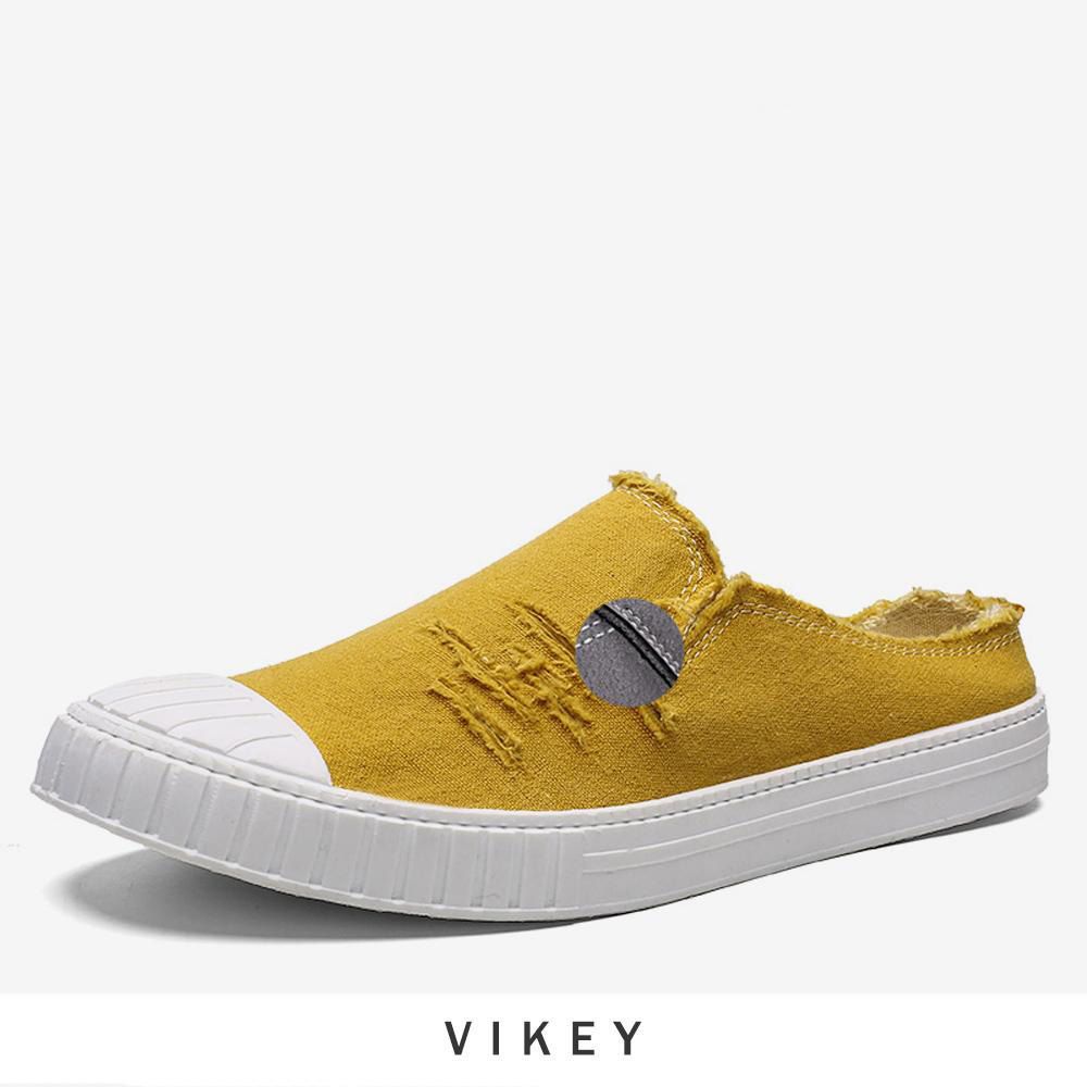 Fashion Men Shoes Casual Driving Loafers Slip on Flat Soft Sole Shoes for Men Kasut Lelaki (Black,Green,Orange,Yellow)