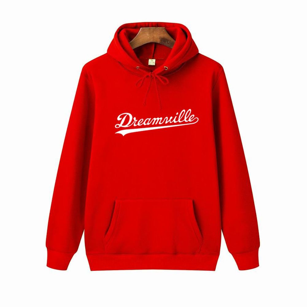 Hoodies Men  Hop DREAMVILLE J Cole Logo Hooded Prey Letter J Cole Hooded Winter Fleece Hoodies Dos