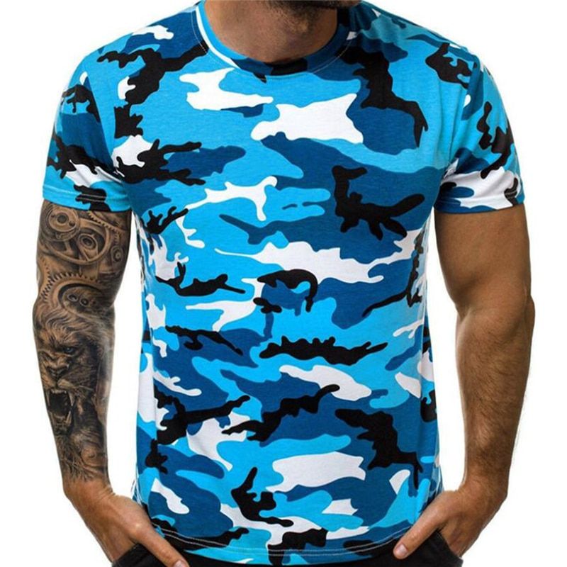 Summer Fashion  T-shirt Men Casual O-neck Cotton Streetwear T Shirt Men Gym Short Sleeve T Shirt Tops