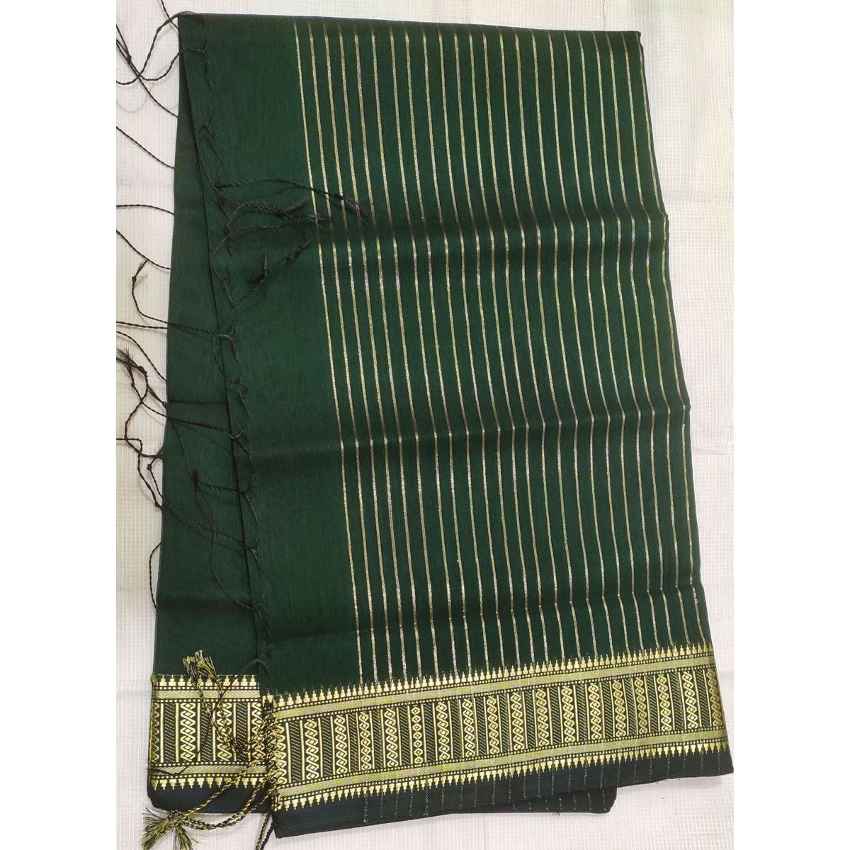 Traditional Halfsilk Golden Par Saree For Women - Sari - Sari - Saree - শাড়ি