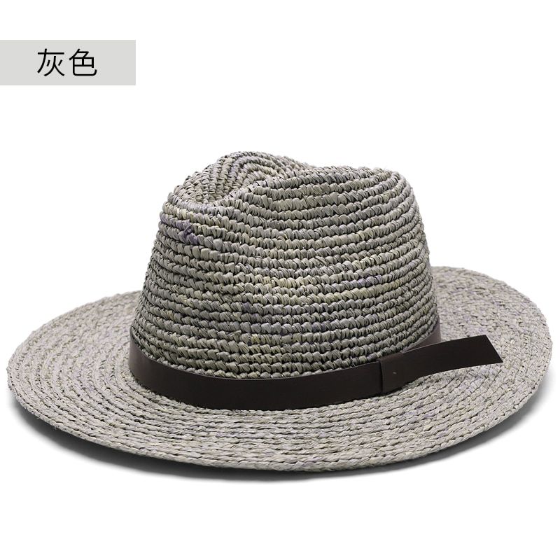 Large Size Panama Hat Big Bone Men Women Beach Wide Brim Fedora Cap High Quality Plus Size Raffia Straw Hats 57cm 59cm 61cm 63cm