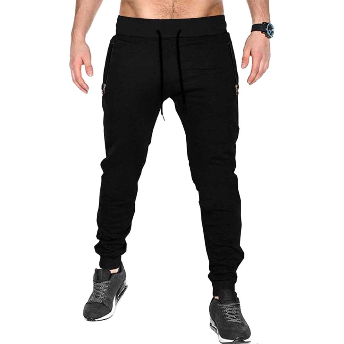 Nazara Slim-Fit Sweatpants / Joggers for Man - Deep Black