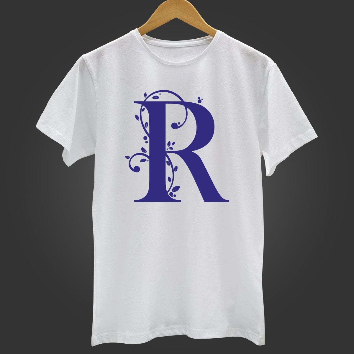 White Synthetic Alphabet T-shirt A to Z T-shirt for Men/Women - T Shirt For Man - T Shirt For Man