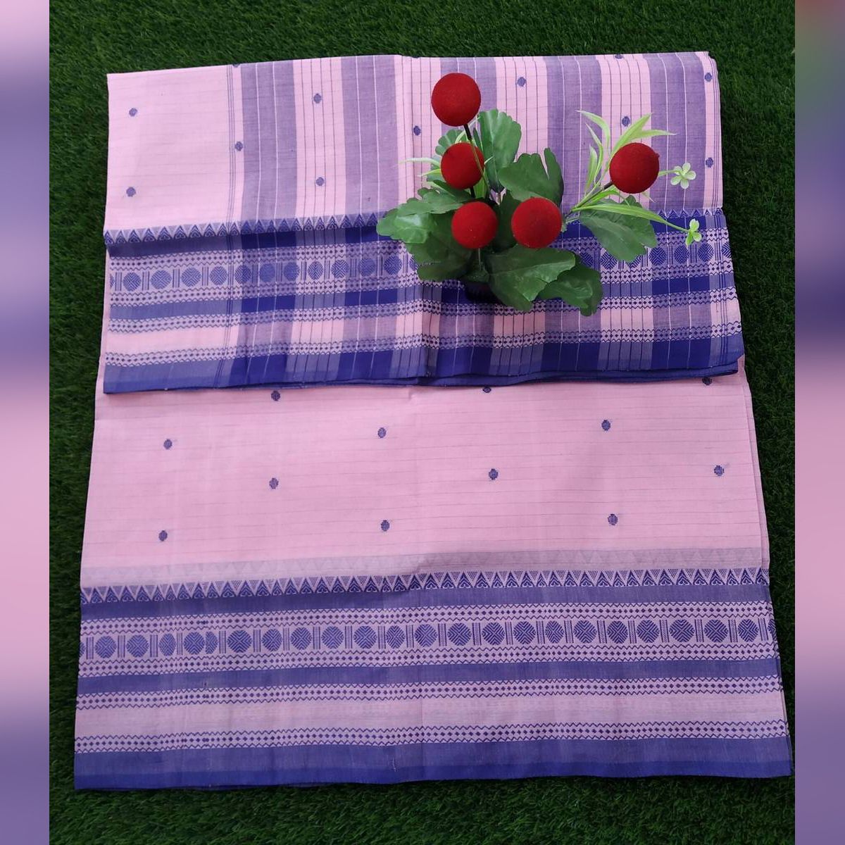 New Collection Tangail Pure Cotton Tant Saree White Color Handloom Saree for old women with attached Blouse piece T1 - Sari - Saree - শাড়ি
