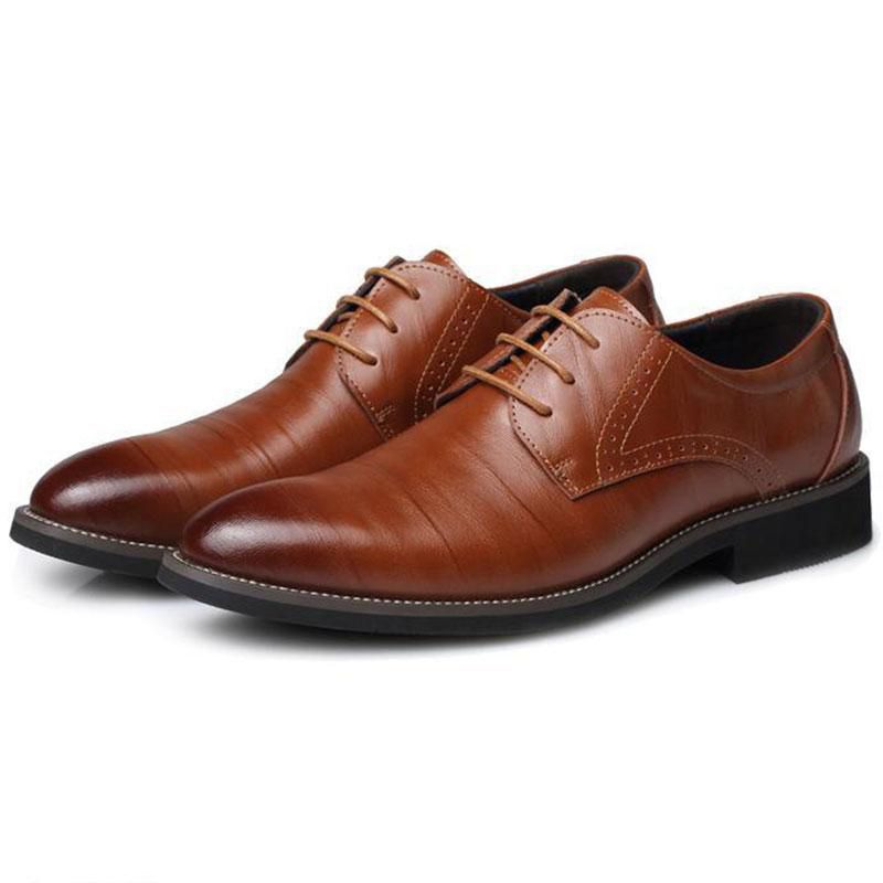 Shoes For Men Fashion Men Formal Shoes British Style Retro Business Affairs Casual Leather Shoes