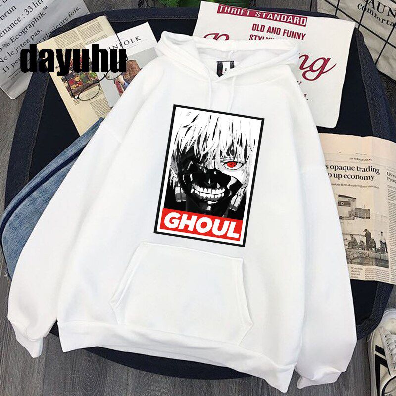 Tokyo Ghoul Hoodies Kaneki Ken Eyes Japan Anime Manga Pullovers Hoodie Loose  Hop Sweatshirt Punk Streetwear Harajuku Women