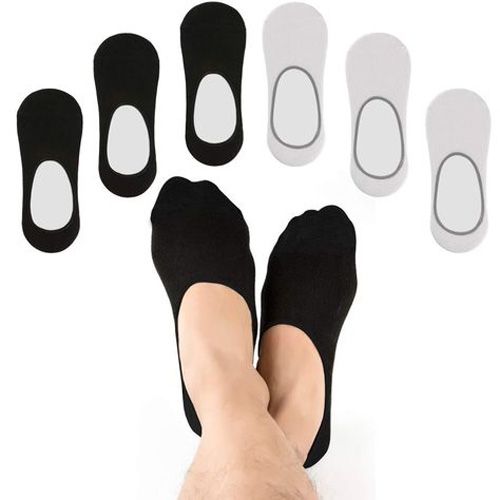 Men Non-Slip Cotton Invisible Socks Loafer Socks- 4 Pairs