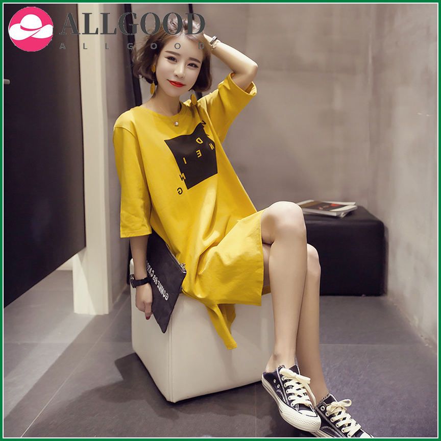 Nightgowns Women Letter Printed Asymmetrical Off Shoulder Loose Sexy Soft Trendy Summer Daily Home Wear Ulzzang Harajuku Chic