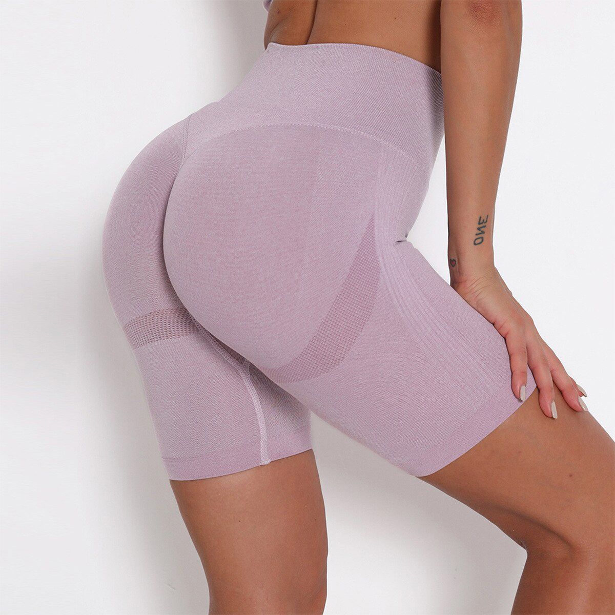 2021 Seamless High Waist Yoga Shorts Women Fitness Clothes Gym Shorts Tummy Control Athletic Short Workout Running Leggings