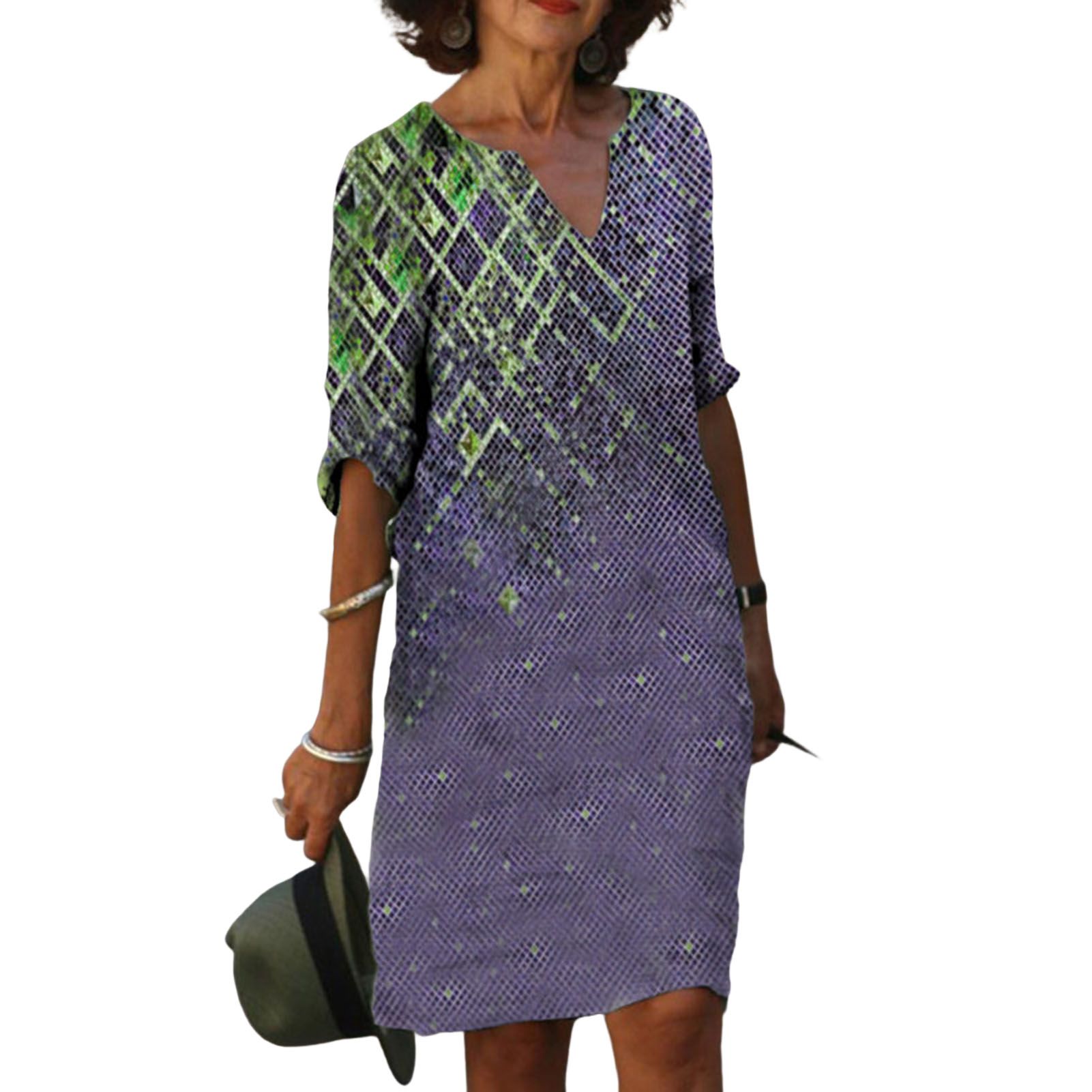 Summer Dress Plus Size Half Sleeve Casual Dress