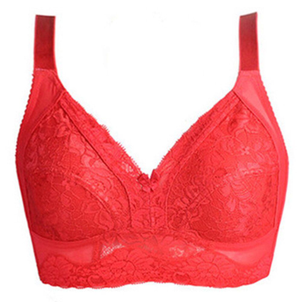 Womens Lingeries  Bra Wireless Plus Size brassiere Elegant Embroidered Bh Underwear Tops Size A B C D DD E F Cup