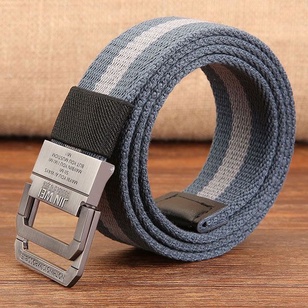 Best YBT Men Belt Military Equipment Outdoor Tactical Belt Man Double Ring Buckle stripe Canvas Belts for Men Waistband Strap