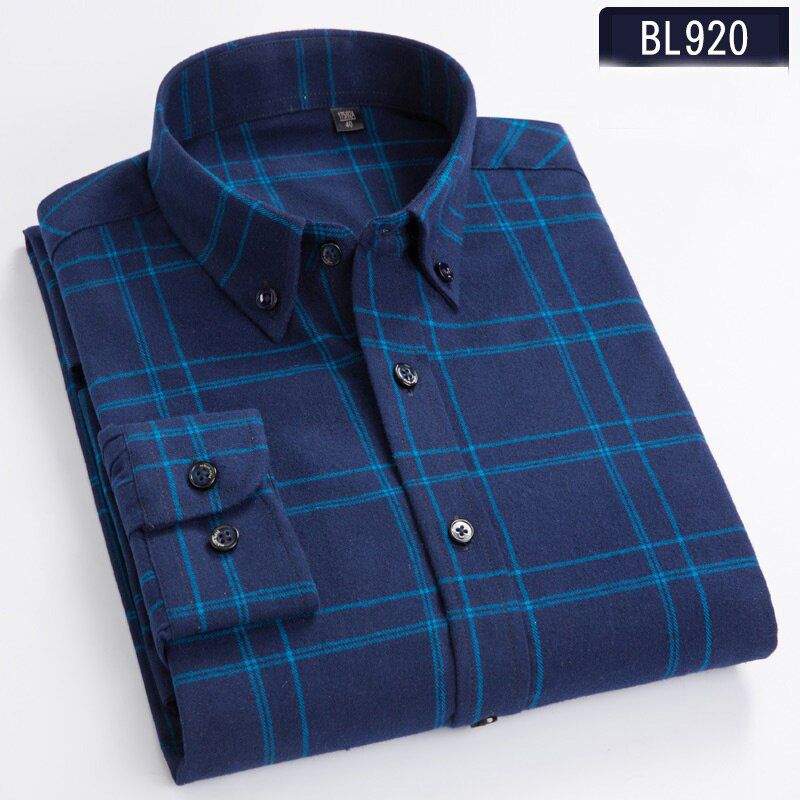 High Quality 100% Cotton Autumn Long Sleeves Shirts Turn-down Collar Casual Shirts Comfortable Plaid Male Tops Plus Size S-8XL