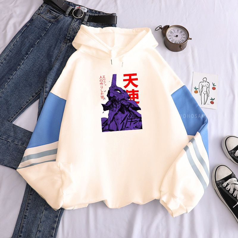 Funny Japan Anime Eva 01 Evanion Hoodies Sweatshirts Men Harajuku Manga Costume Male  Hop Streetwear Korean Fashion Hoodie