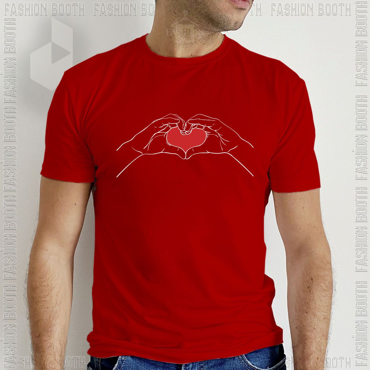 Love Hand Cotton Short Sleeve t-shirt For Man