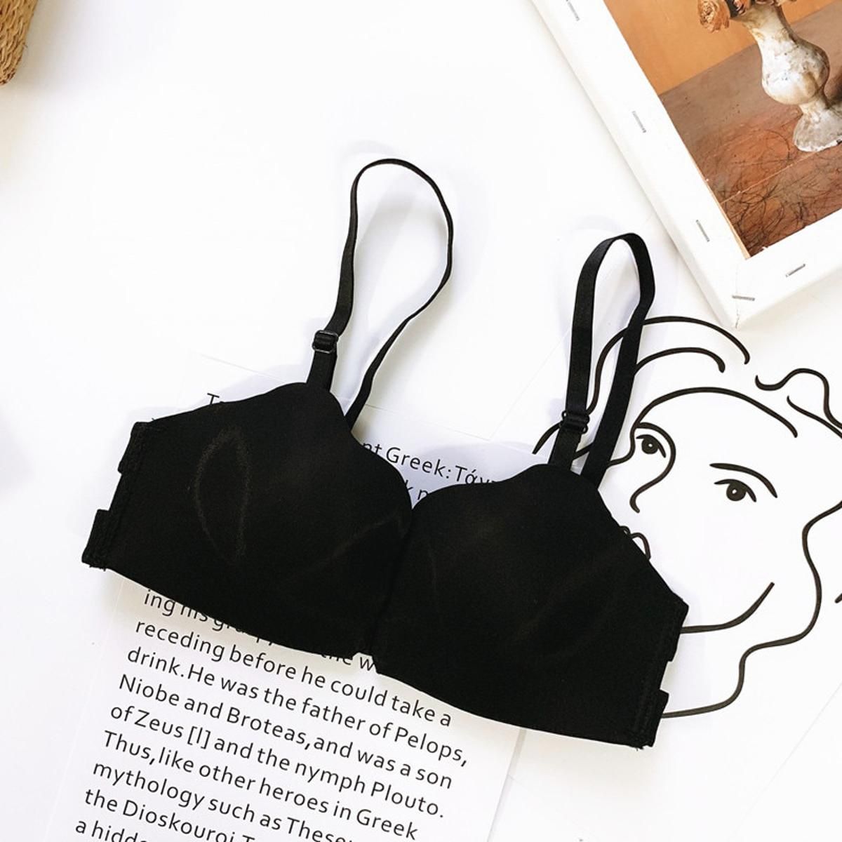 Women  Lingeries Wireless Front buckle Push Up Bra Seamless Underwear Strapless Invisible Female Bralette