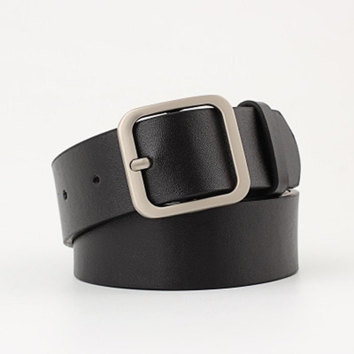 Faux Leather Square Buckle Belts Women Casual Solid Wild Adjustable Belts Decoration Ladies Fashion Accessories For Jeans Dress