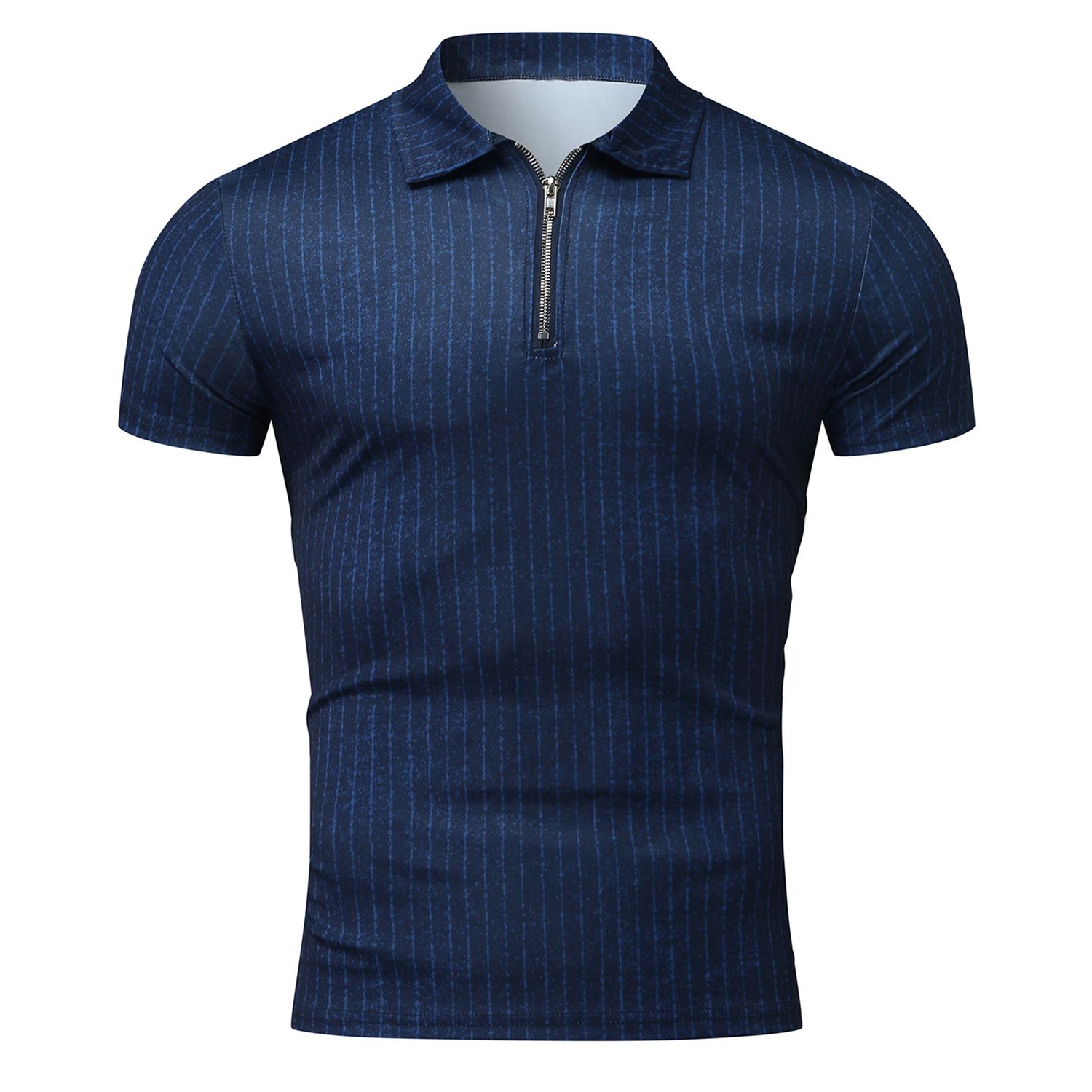 Tee Shirt Haome Men Zipper Neck Business Shirt