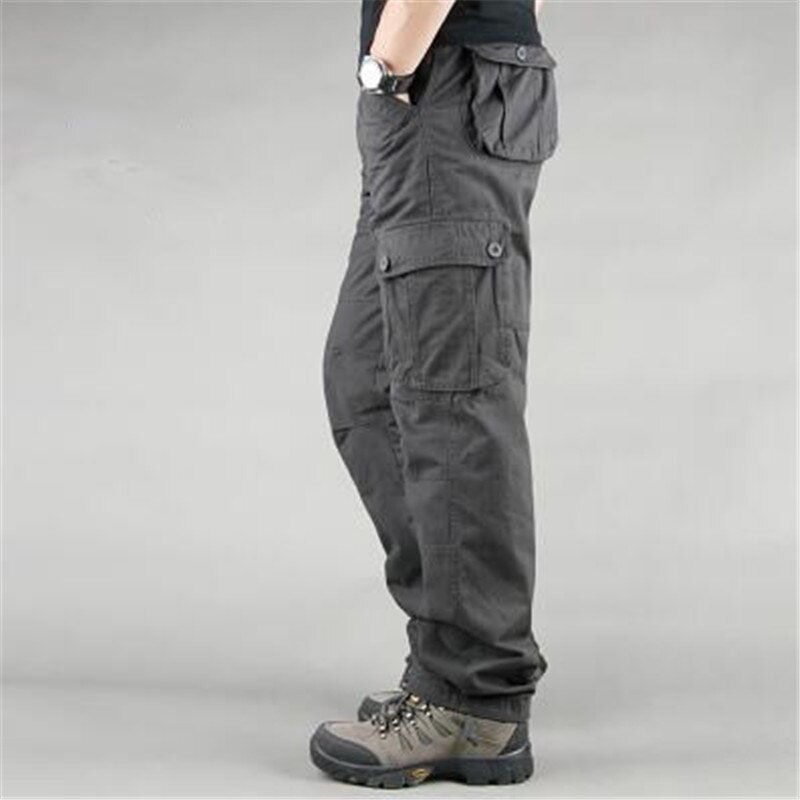 New   Tactical Pants Men Large Multicket  Cargo Pants Casual Cotton Outdoor Breathable Trousers Men