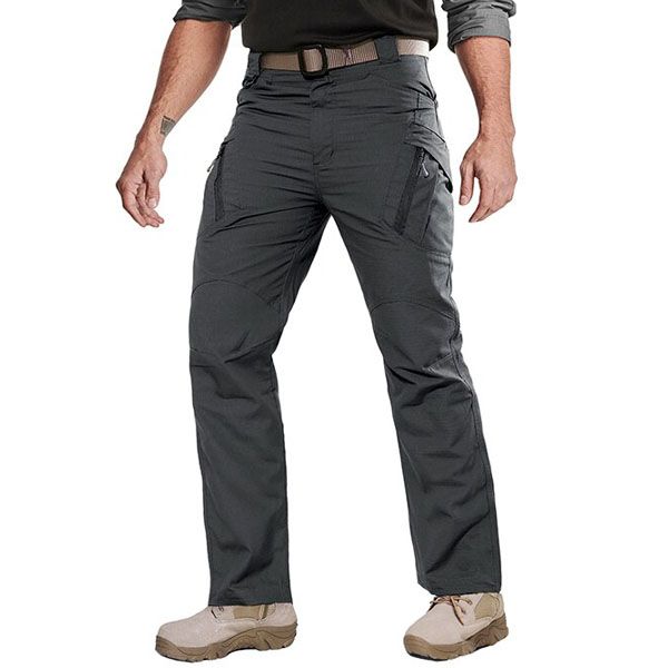 TACVASEN Men Tactical Cargo Pants Summer    Cargo Trousers Multi-Pockets Straight Cargo Work Pants Man Clothes