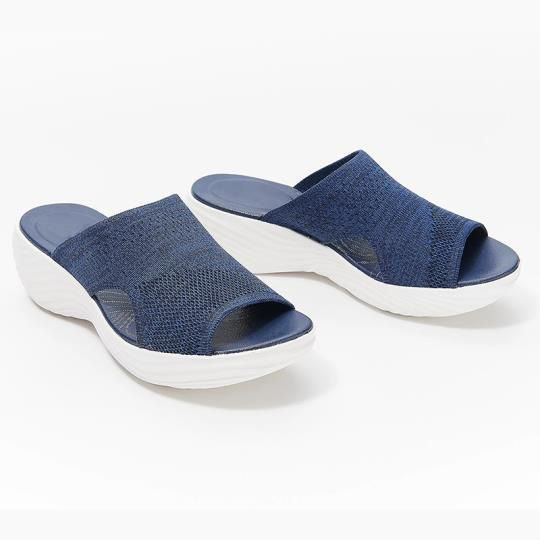 Summer Slippers Women Slides Solid Color Wedge Mesh Breathable Ladies Shoes Open Toe Platform Female Outdoor Mujer Zapatilla