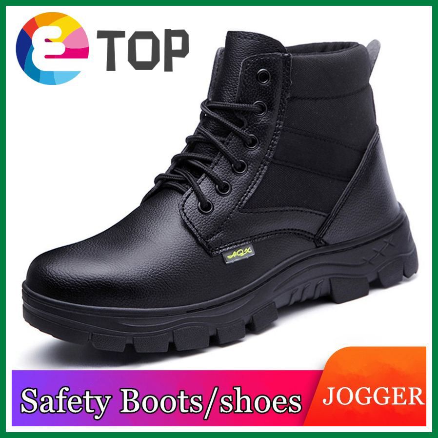 Safety shoes / safety boots Medium cut steel toe cap Work shoes Men waterproof Tactical boots welding shoes hiking shoes