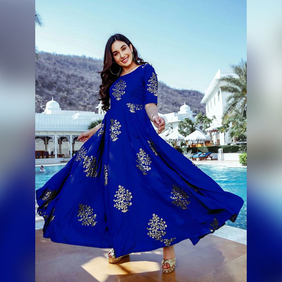 Latest Designed, High Quality Cotton Fabric, Exclusive, Fashionable, Stylish and Comfortable,  Gown for Women