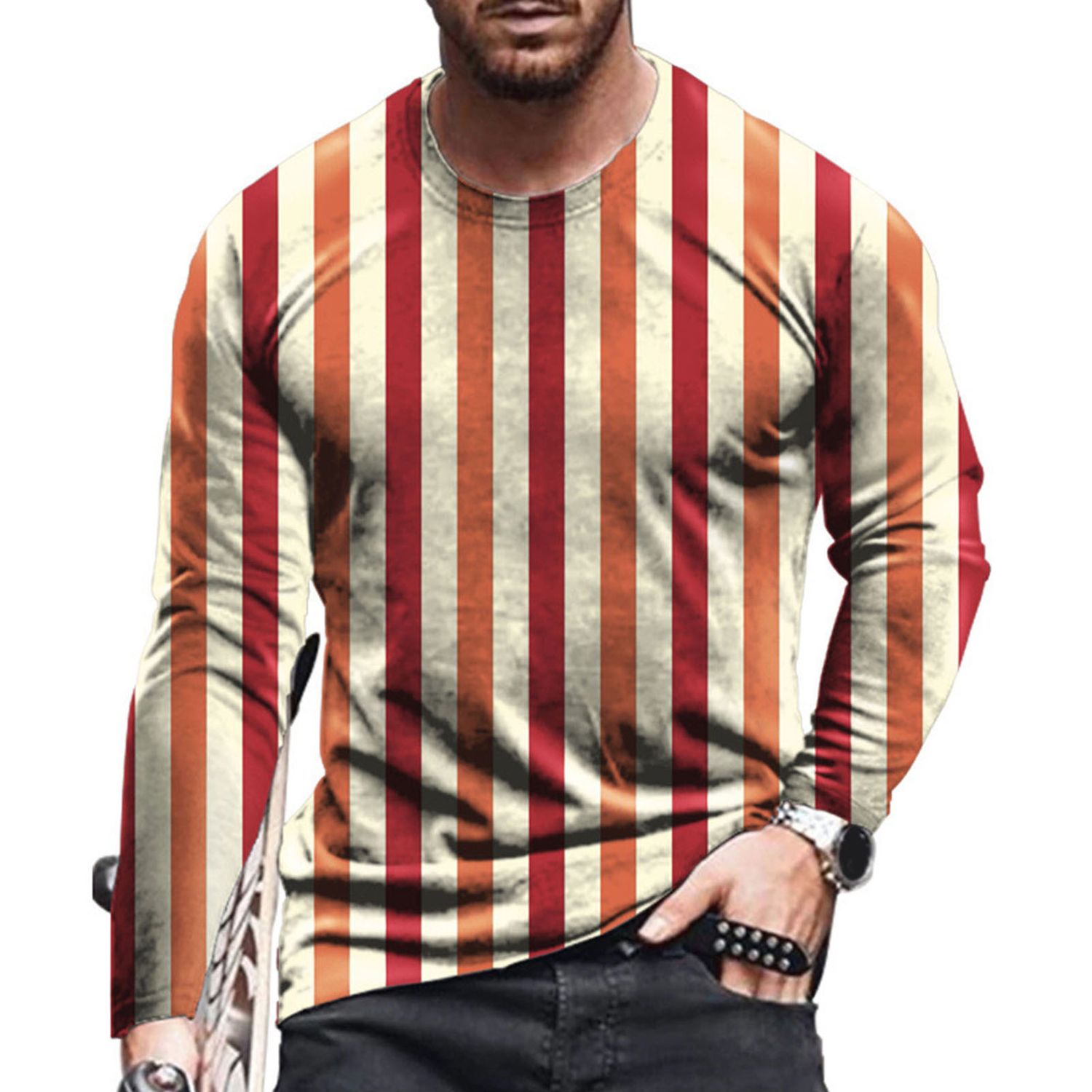 Spring Top Pullover Breathable Men T-shirt