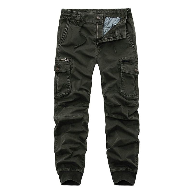 Cotton Cargo Pants Men Ankle Banded Casual Slim Jogger Pants Men Pantalon Hombre