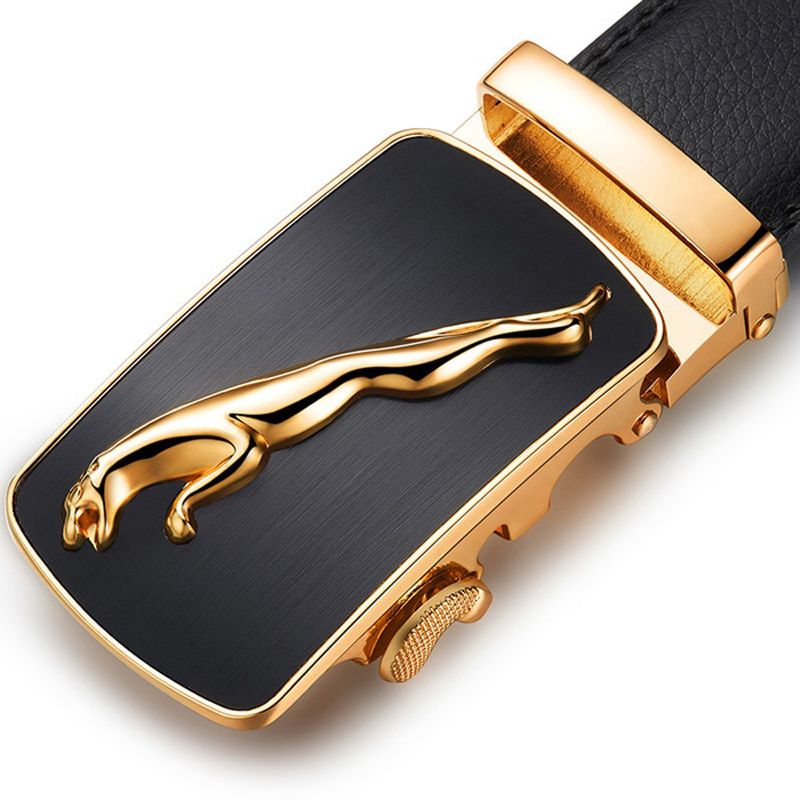 DESTINY leather belt men luxury brand buckle belts silver fashion Male for jeans cinto