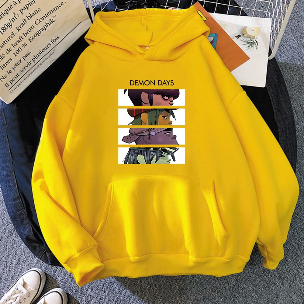 Spring Music Gorillaz Hoodie Tops women's Streetwear -hop Clothes Costumes Men Hoodies Oversize Sweatshirts Hat Clothing Tops