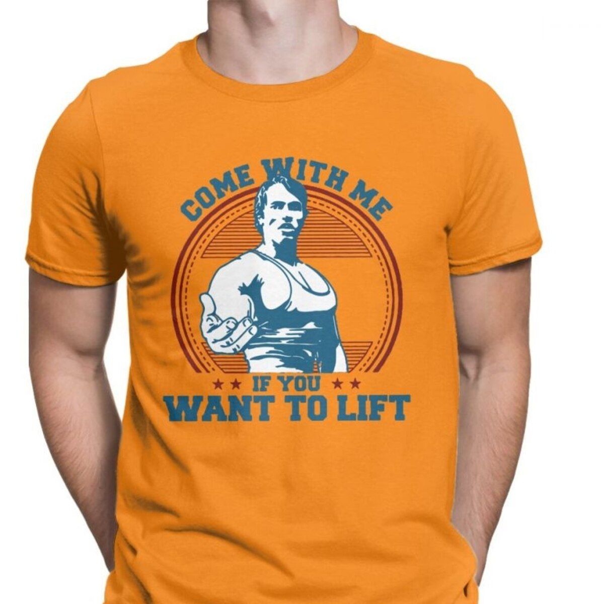 Come With Me If You Want To Lift T Shirts Men Cotton T-Shirt Arnold Schwarzenegger Fitness Workout Musculation Tee Streetwear