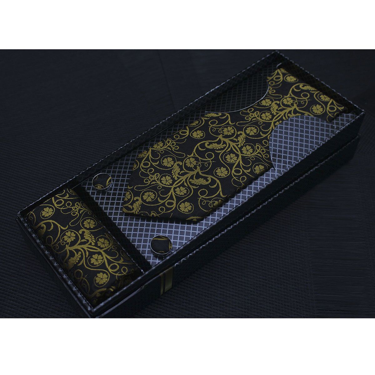 Anupom Tie - Premium Tie Set LP ( Tie, Pocket Square & Cufflinks)