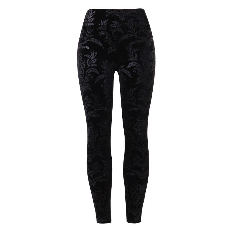 InsDoit Gothic Velvet Vintage Black Pants Women Slim Trousers Streetwear Pencil Pants Punk Summer High Waist Pants