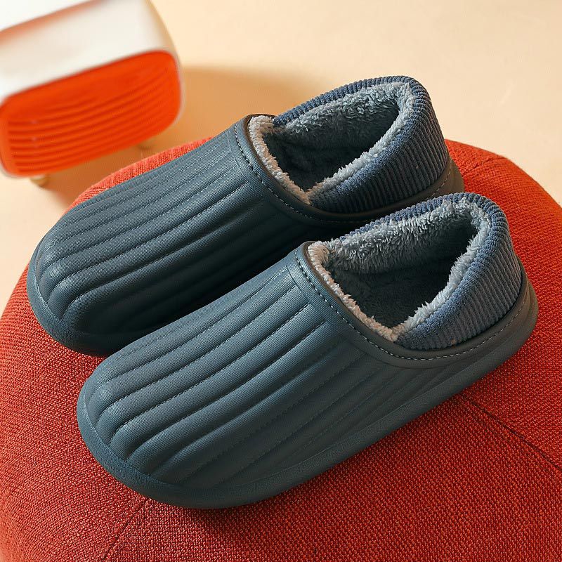 Women Slippers Winter Waterproof Warm Plush Home Cotton Shoes Female Non-Slip Casual Indoor Bedroom Couple Slippers New